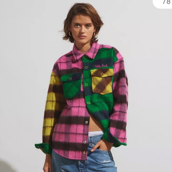Beautiful Plaid Colorful Shacket - NWT . Never worn - Picture 5 of 12
